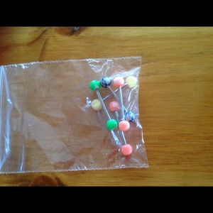 Nose, belly, eyebrow, daith, tongue rings